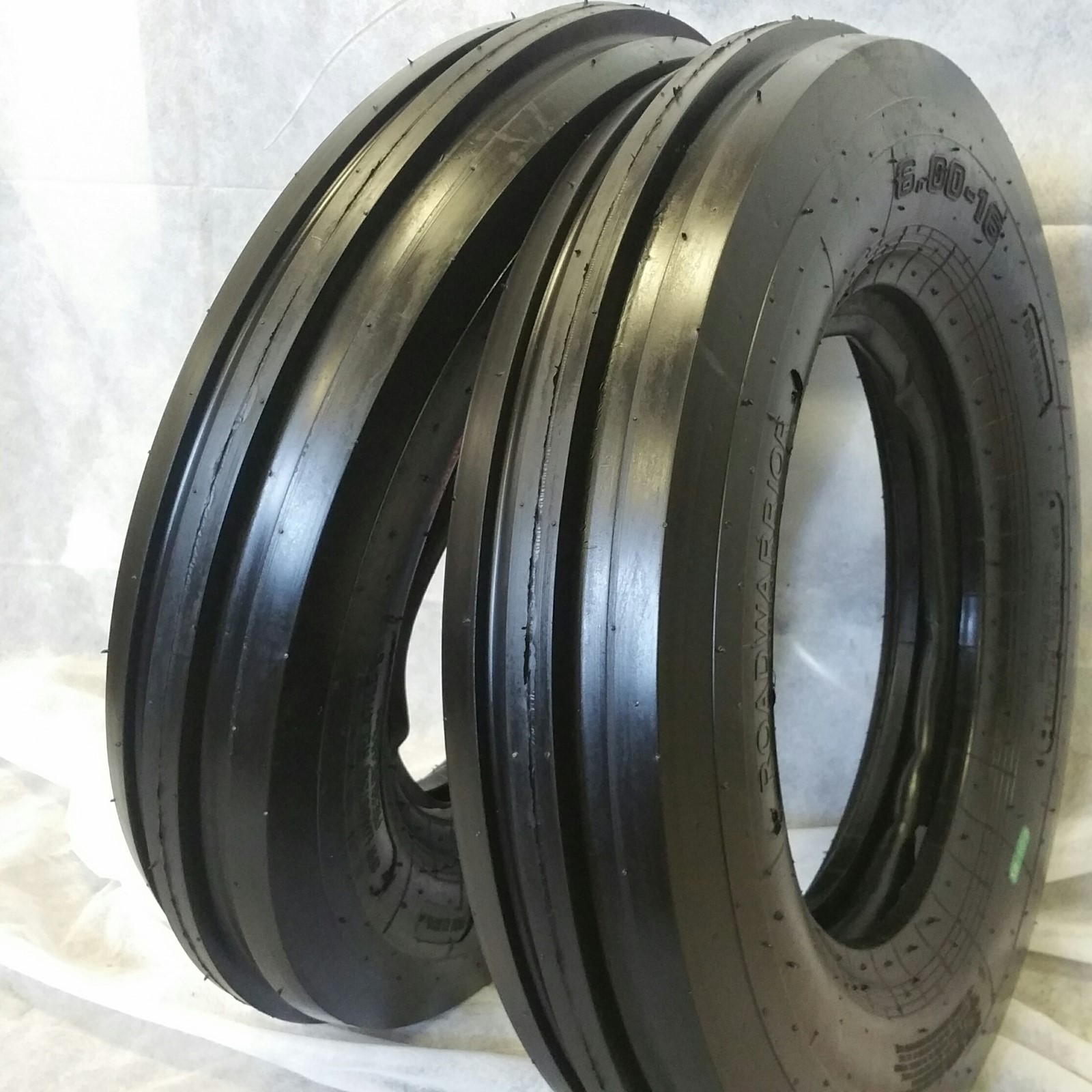 6.00-16 (2 TIRES + TUBES) ROAD CREW 8 PLY KNK35 OZK F2 3-Rib Farm Tractor 600x16