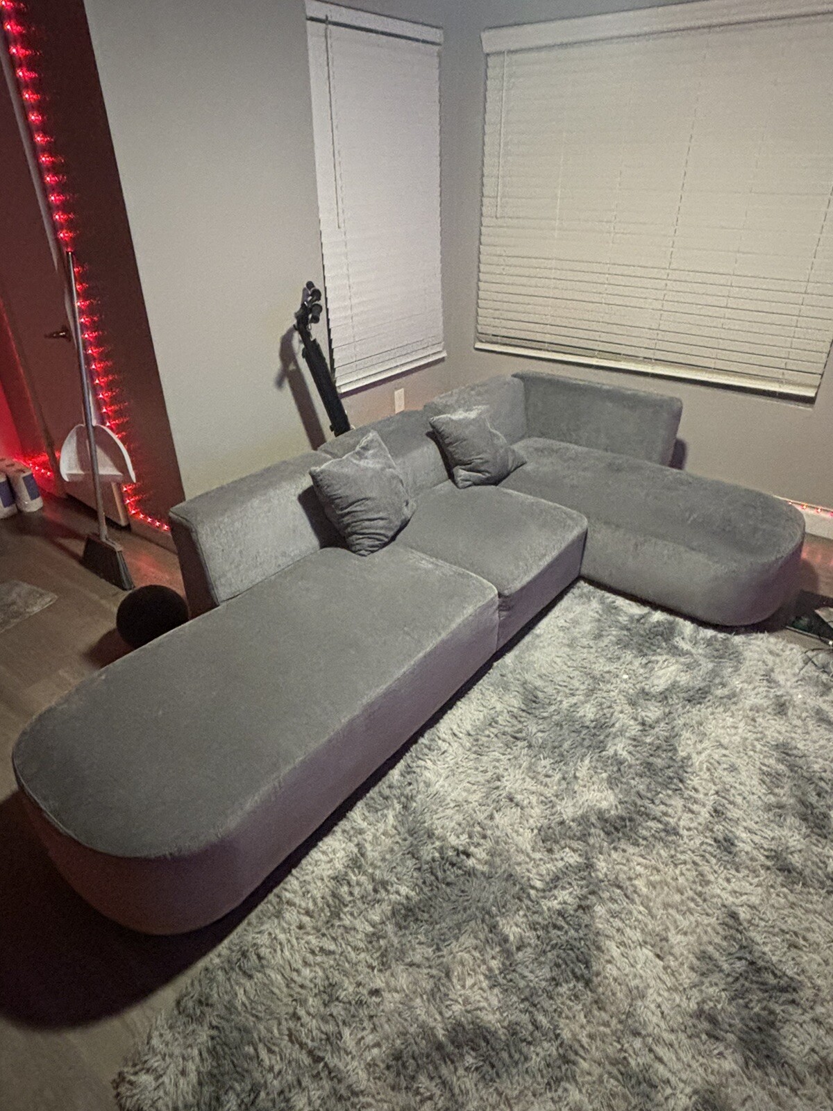 Merax Luxury Modern Living Room Sofa - Amazon [Gray Sectional Couch]