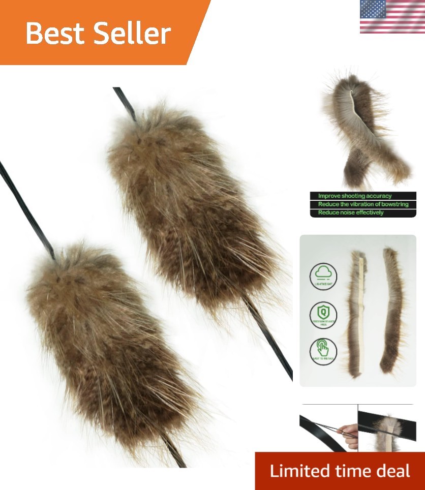 2 Pcs Easy-Install Beaver Hide String Silencers for Increased Archery Accuracy