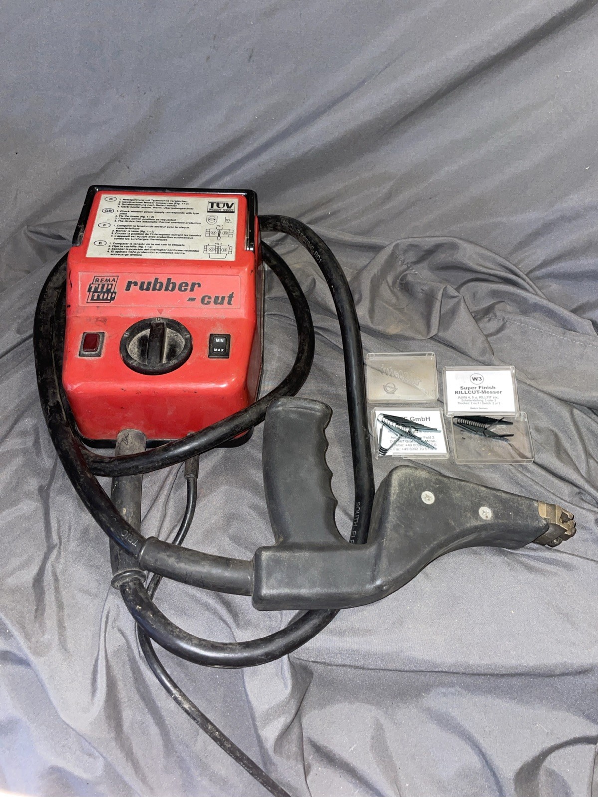 Rema TipTop Tire Groover w/ Tips for Parts or Repair