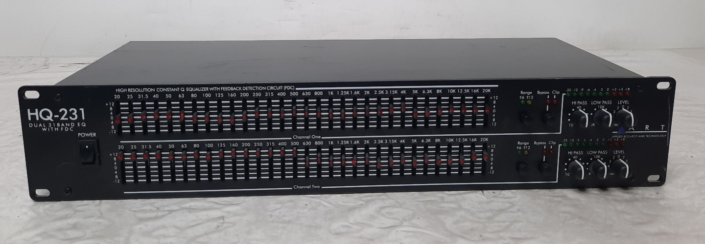 ART HQ231 Graphic Equalizer 2 Channel 31 Band Q Filtering Feedback Detection