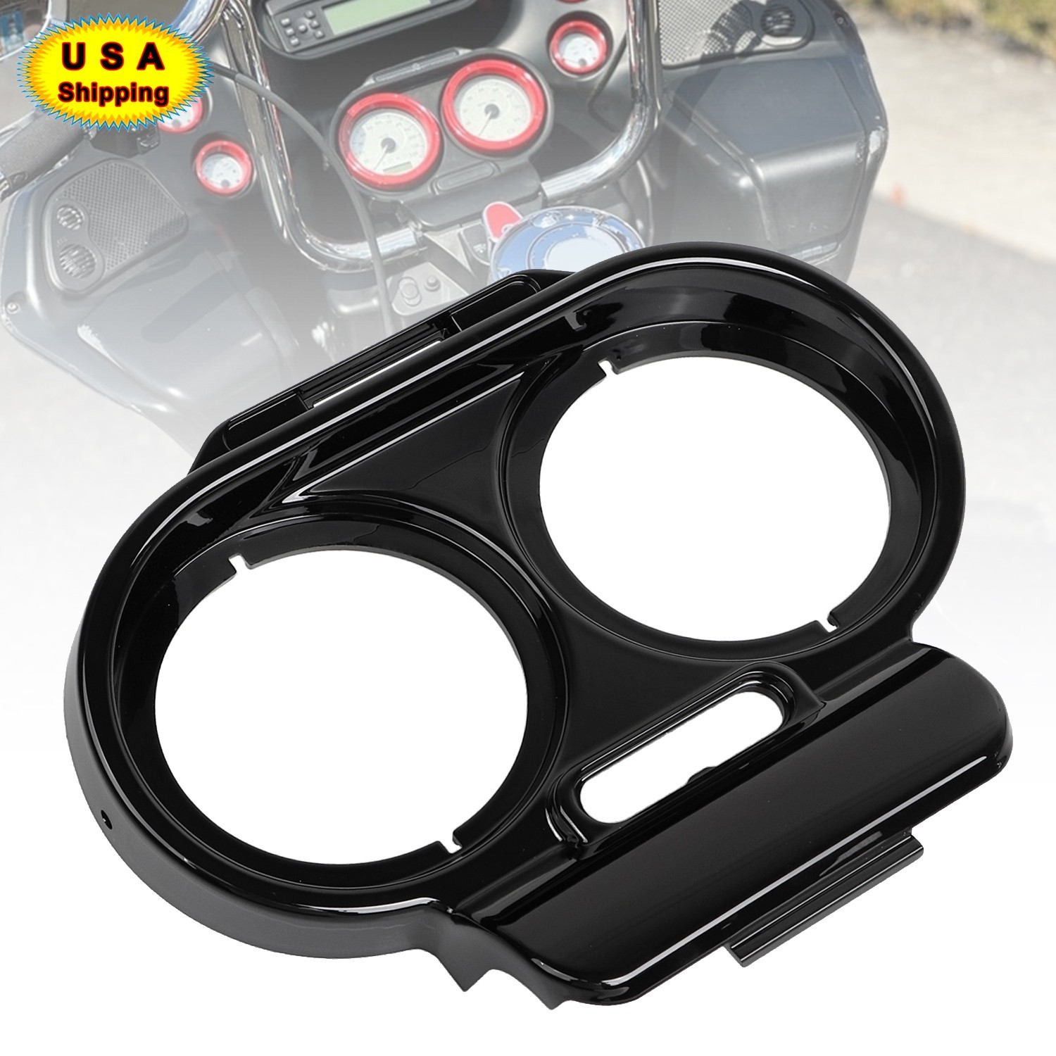 ABS Gauge Cover Nacelle Housing Fairing Fit For Harley Road Glide Ultra FLTRU
