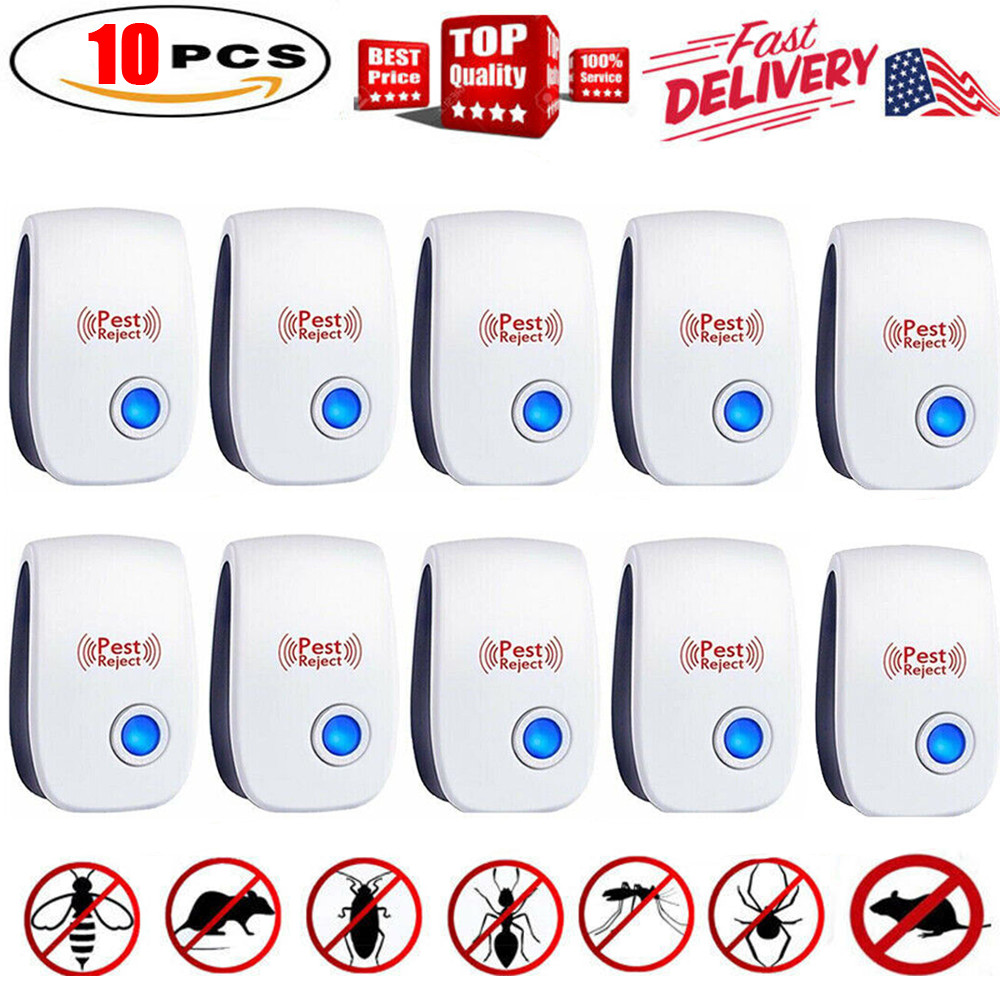 6/10 Ultrasonic Pest Reject Home Control Electronic Repellent Mice Rat Repeller