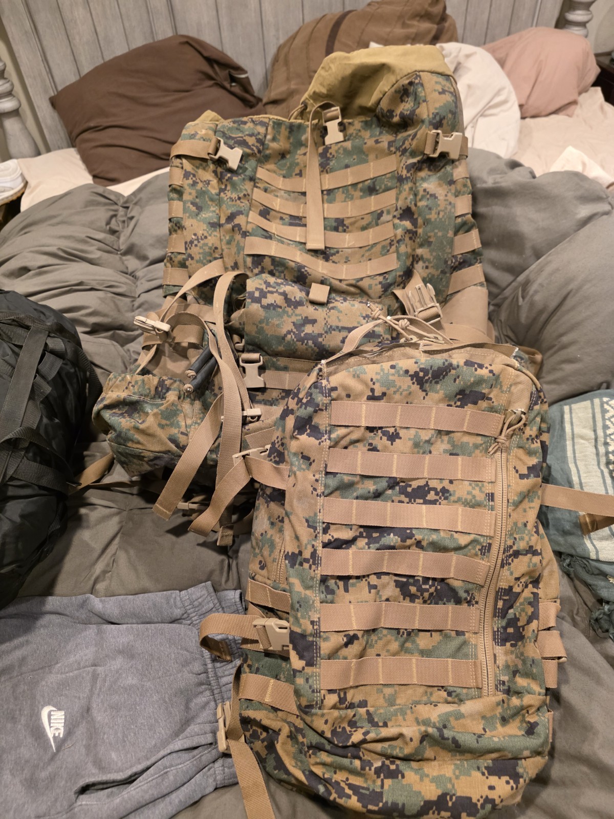 Complete USMC ILBE Rucksack Pack System / MARPAT Woodland / Great Condition