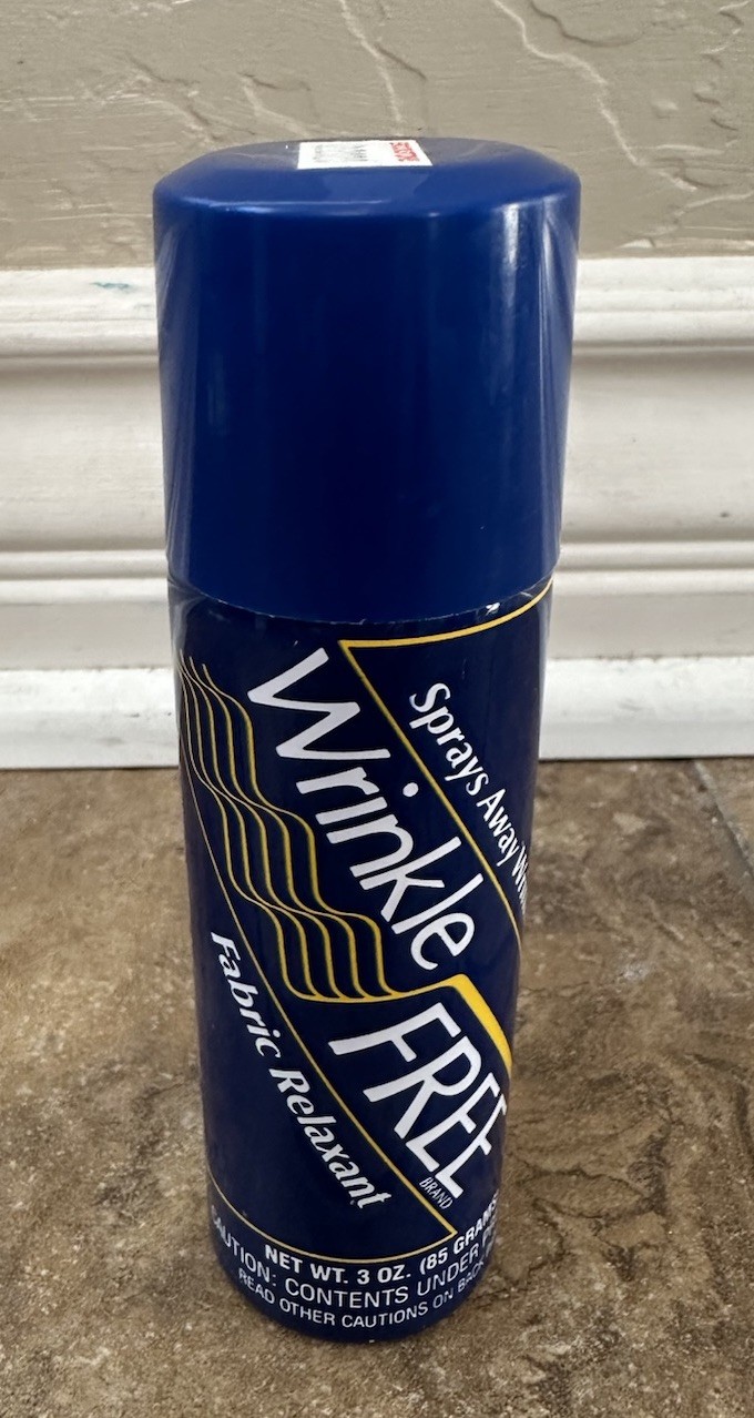 Vintage 1986 Wrinkle Free Brand Fabric Clothing Relaxant Spray 3oz