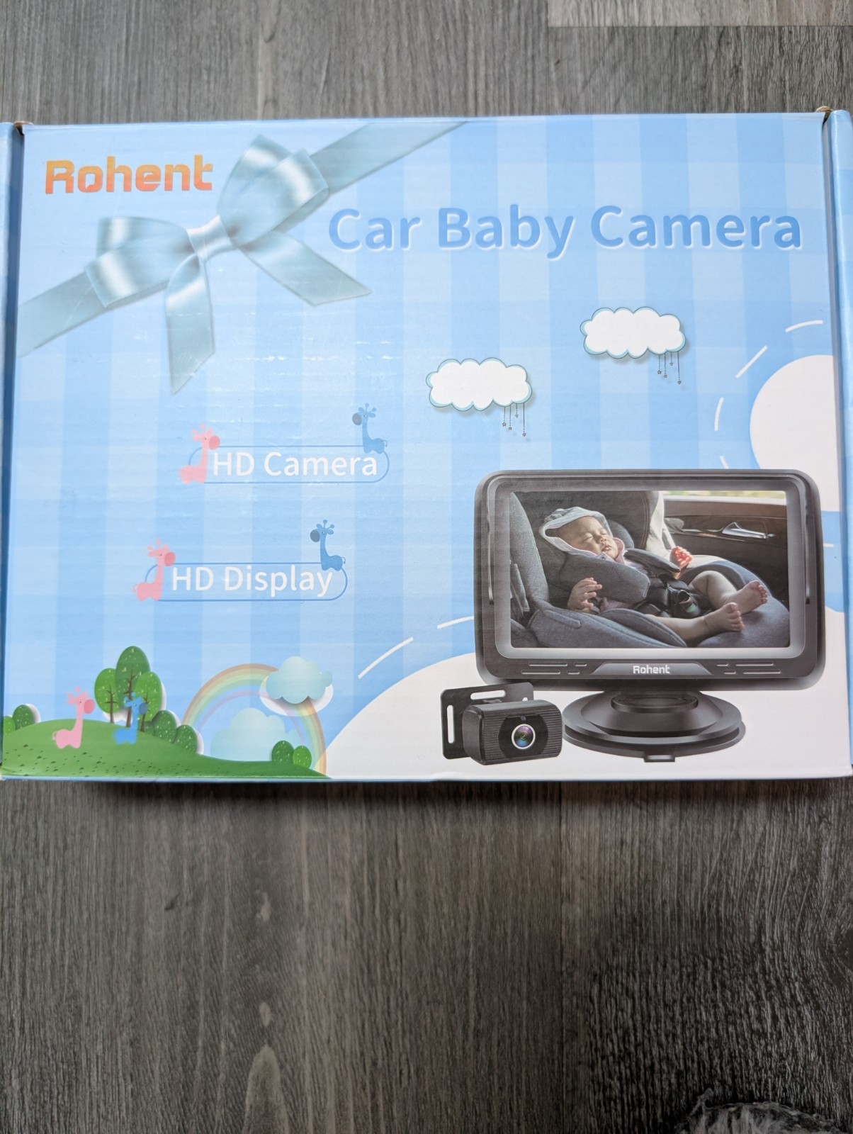 ROHENT BABY CAR CAMERA (w Night Viz) HD BABY CAR MIRROR **BRAND NEW** Fast Ship