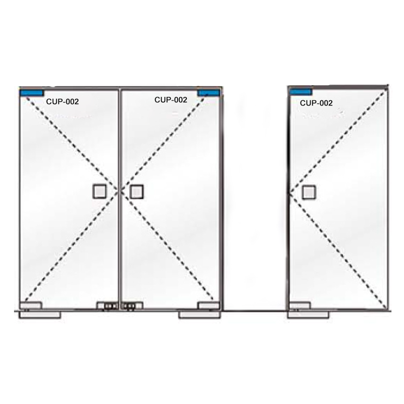 CUP-002, Top Glass Door Patch Fitting
