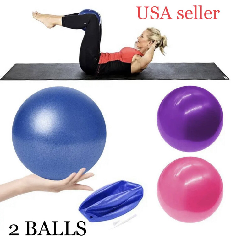 x2 Small Exercise 9” Balls Pilates Yoga Core Training Physical therapy Mini Gym