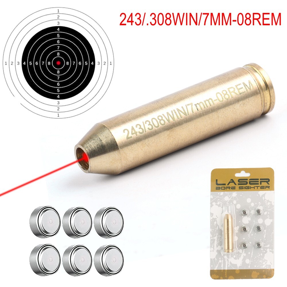 308 243 Cartridge Laser Bore Sighter / .243 .308 Laser Bore Sight USA Seller