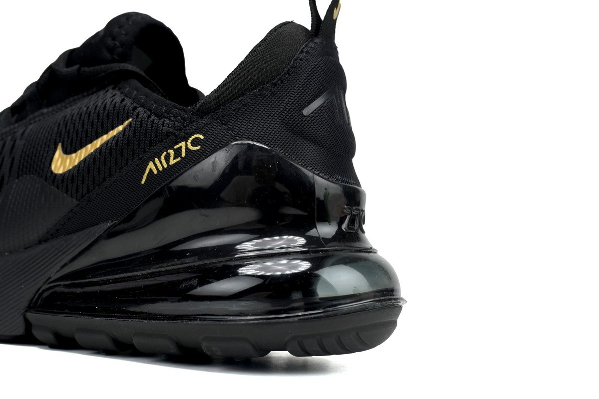 Nike Air Max 270 Black/Gold Men's Air Cushioned Shoes