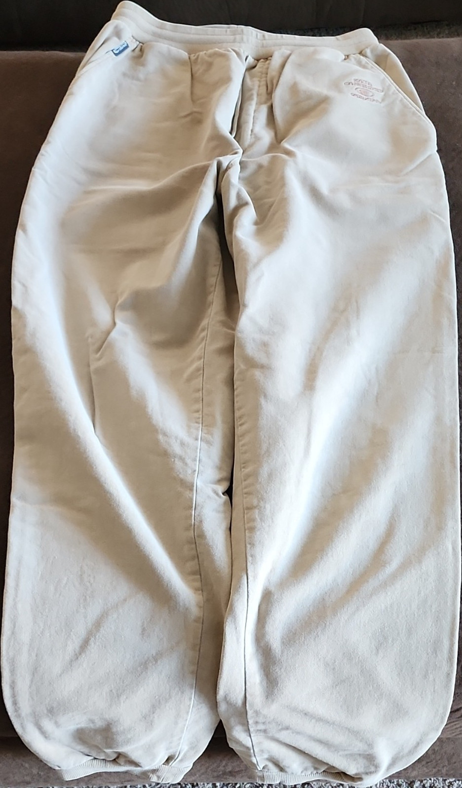 Crazy Shirts Kona Coffee Dyed Men's XL Beige Cotton Sweatpants Elastic Waist