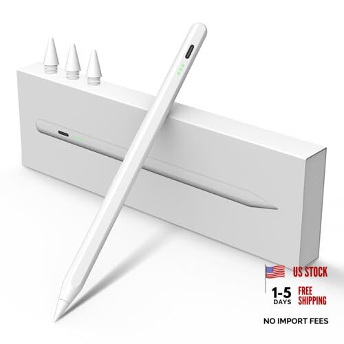 Stylus Pen for iPad Pencil 10th Generation, 2X Fast Charge Apple 1 Pack A-White