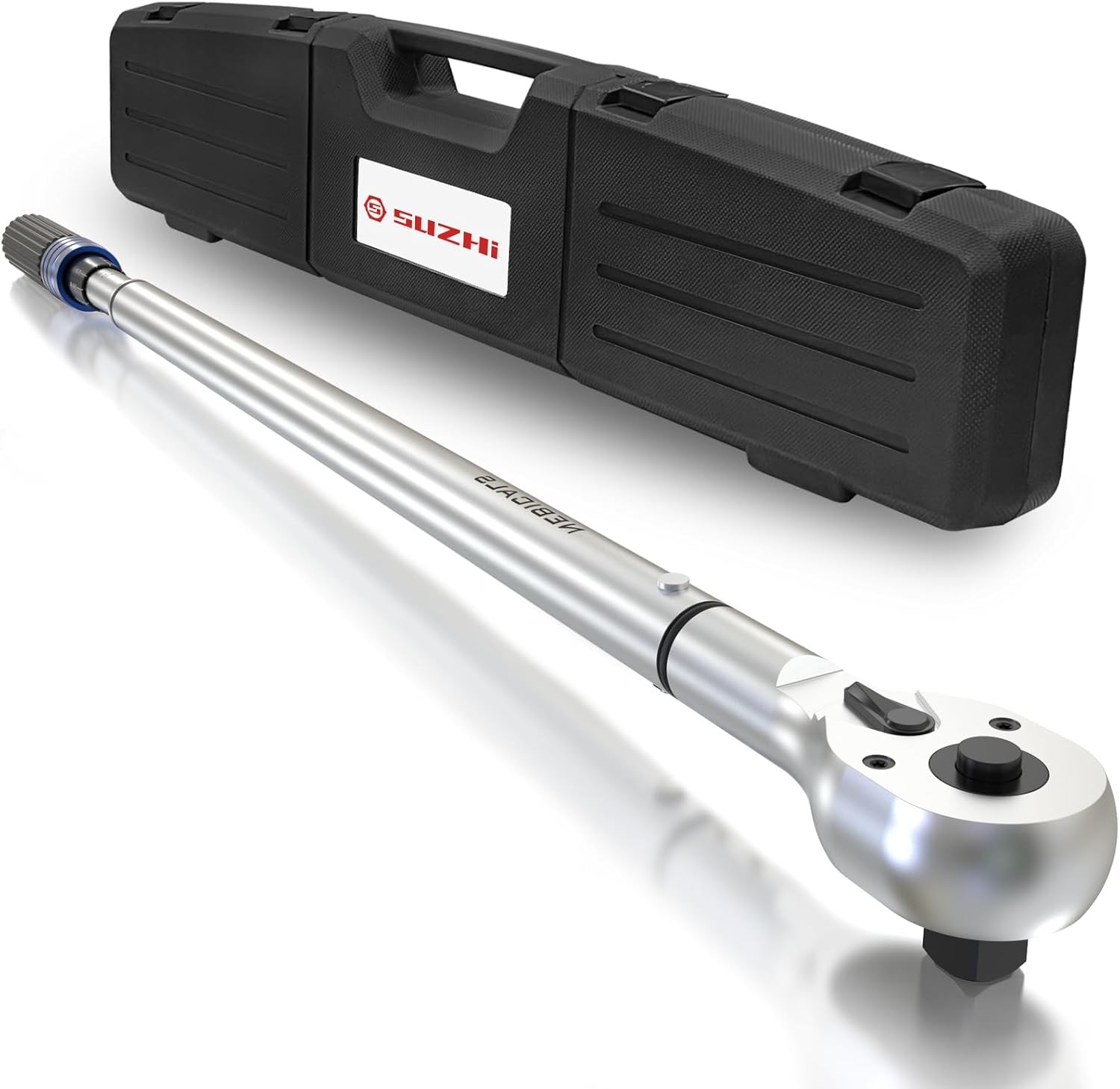 3/4 Inch Drive Click Torque Wrench 100-600 Ft Lb Dual Direction Adjustable Pro