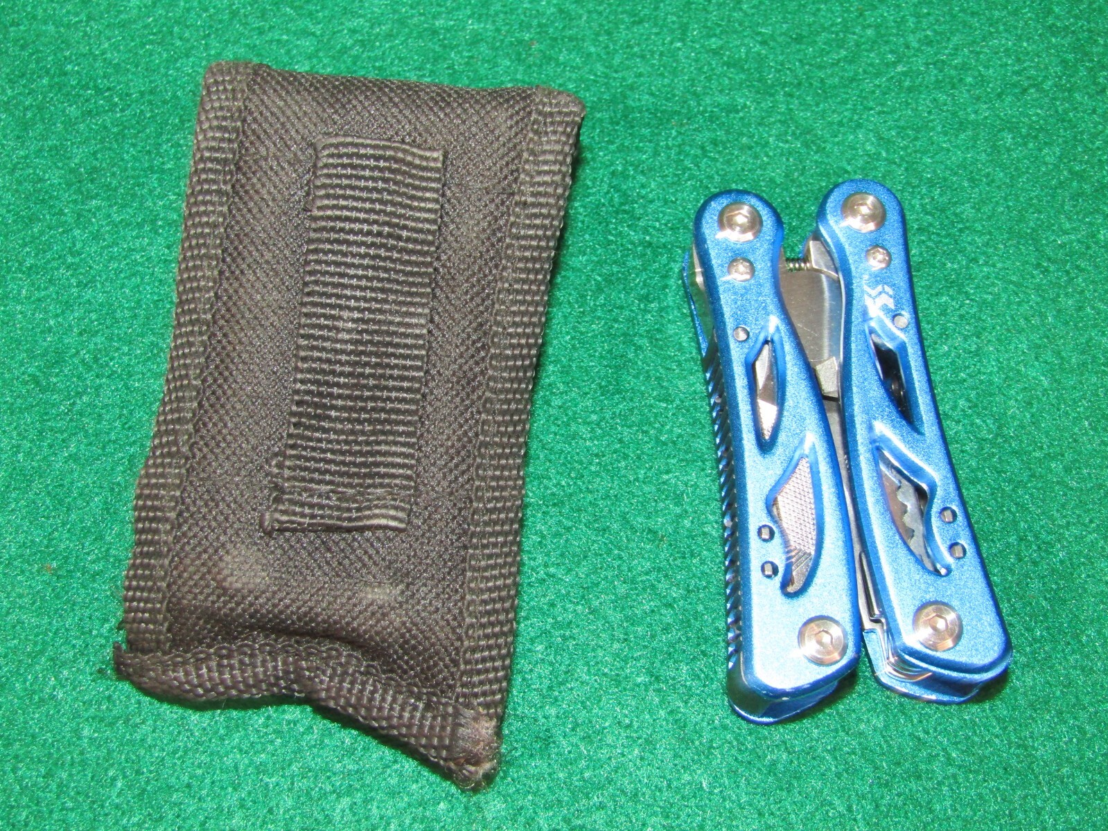 Compact 10 In 1 Micro Multi-tool Stainless Steel Extremely Useful w/Pouch-Blue