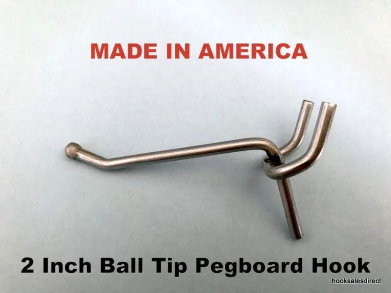 (250 PACK) 2 Inch All Metal Peg Hooks 1/8 to 1/4" Pegboard, Slatwall, Garage kit