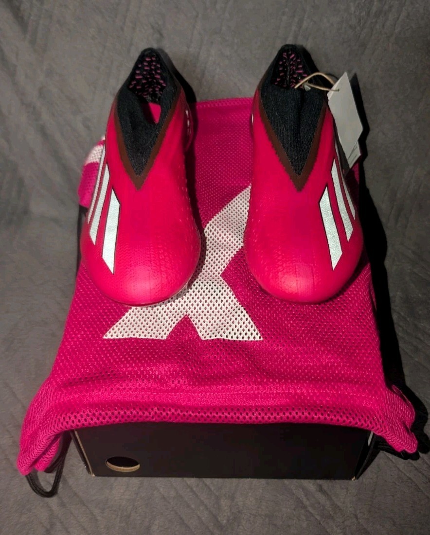 Adidas X Speedportal + FG Pink Black Soccer Cleats GZ5126 Men's 7 Women's 8