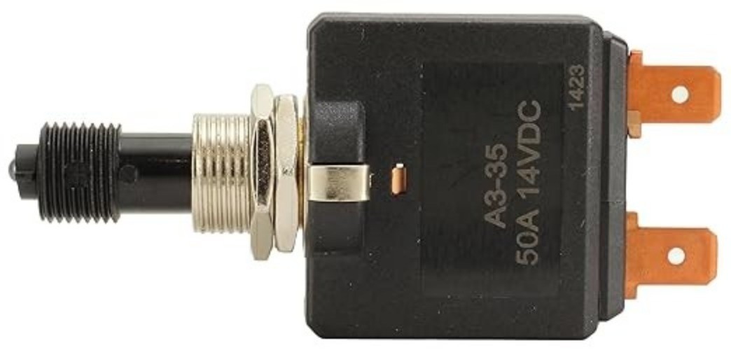 50A Push/Pull Switch with Green LED Green
