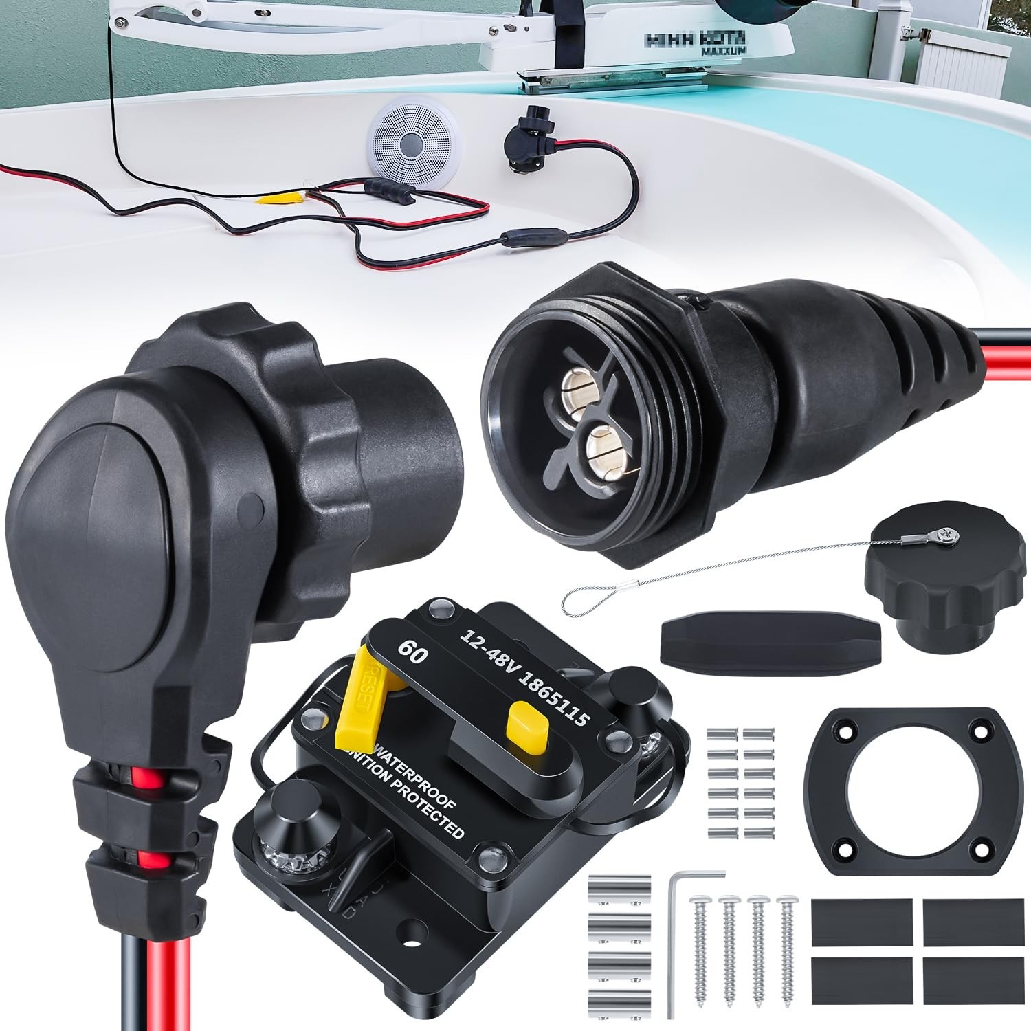 1865120 MKR-28 Trolling Motor Plug and Receptacle & 1865115 MKR-27 Circuit Br...