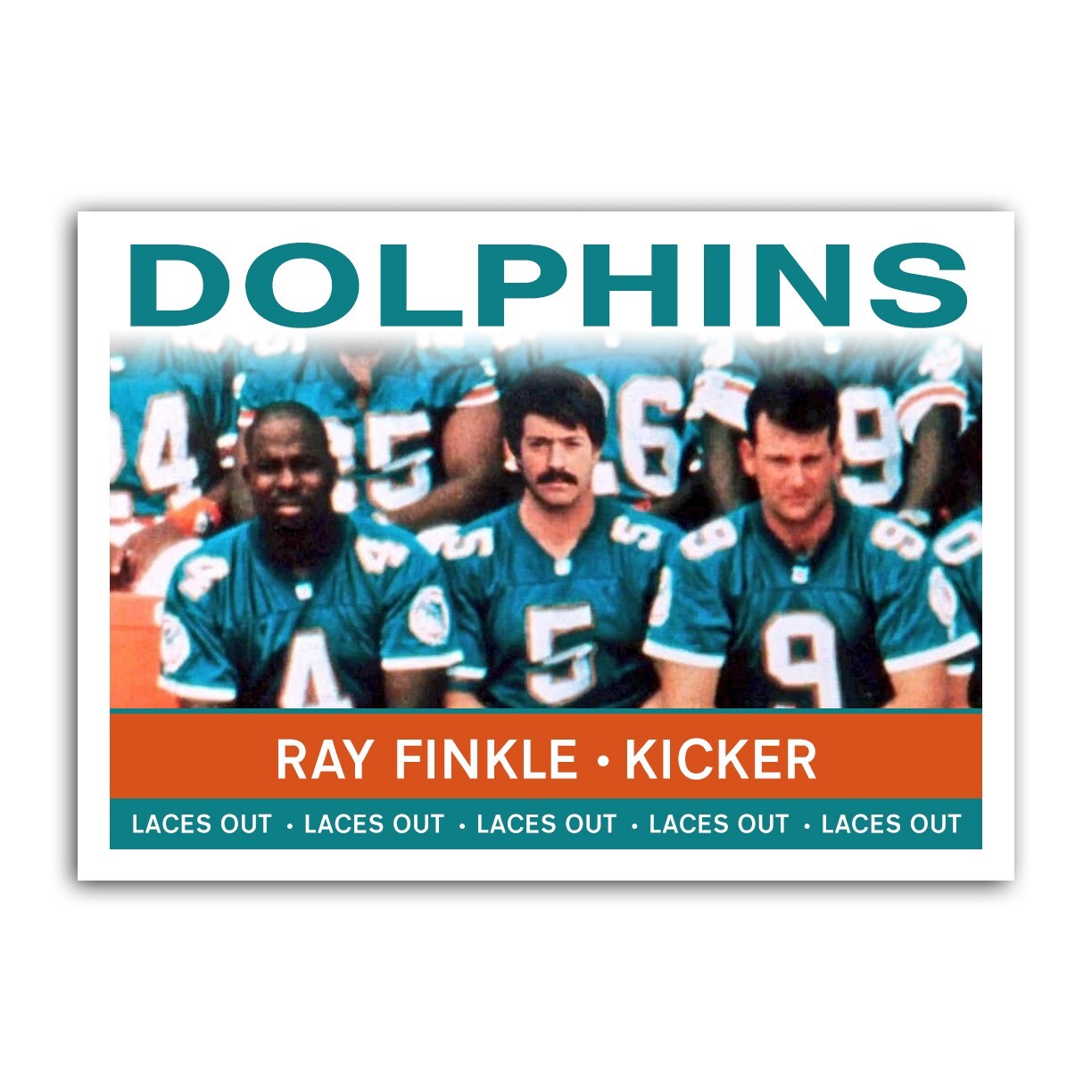 Ray Finkle Laces Out Miami Ace Ventura Trading Card Reprint Jim Carrey Football