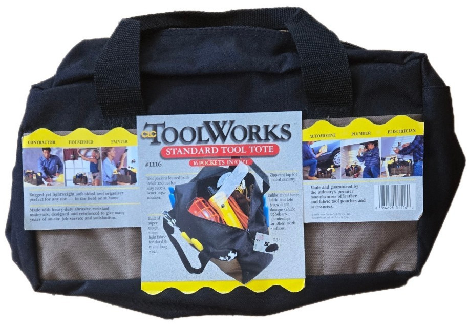Tool Works Canvas Tool Zipper Storage Standard Tool Tote No Tools Included