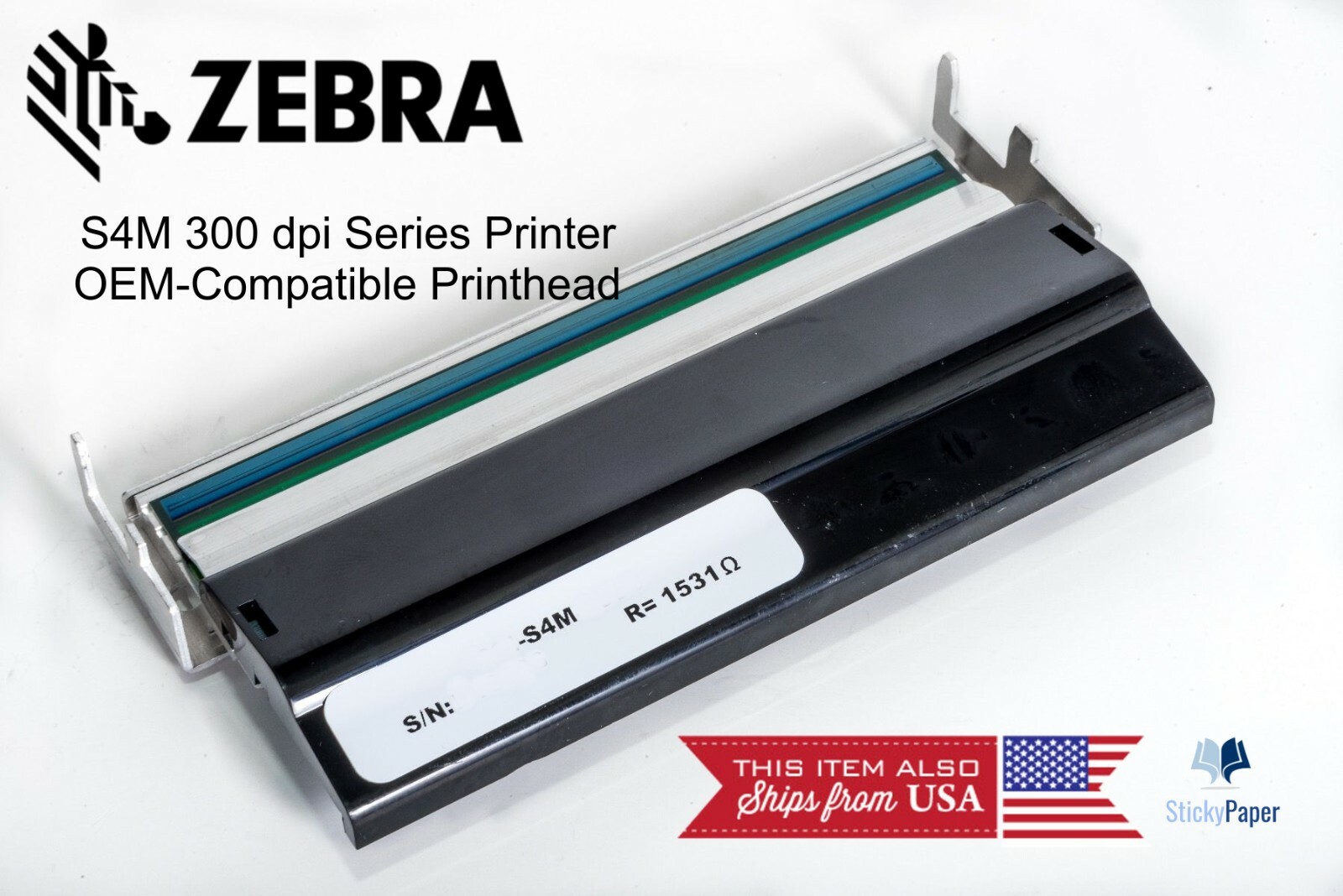 Zebra S4M 300 dpi Printhead (G41401M) USA Stocked & Shipped!