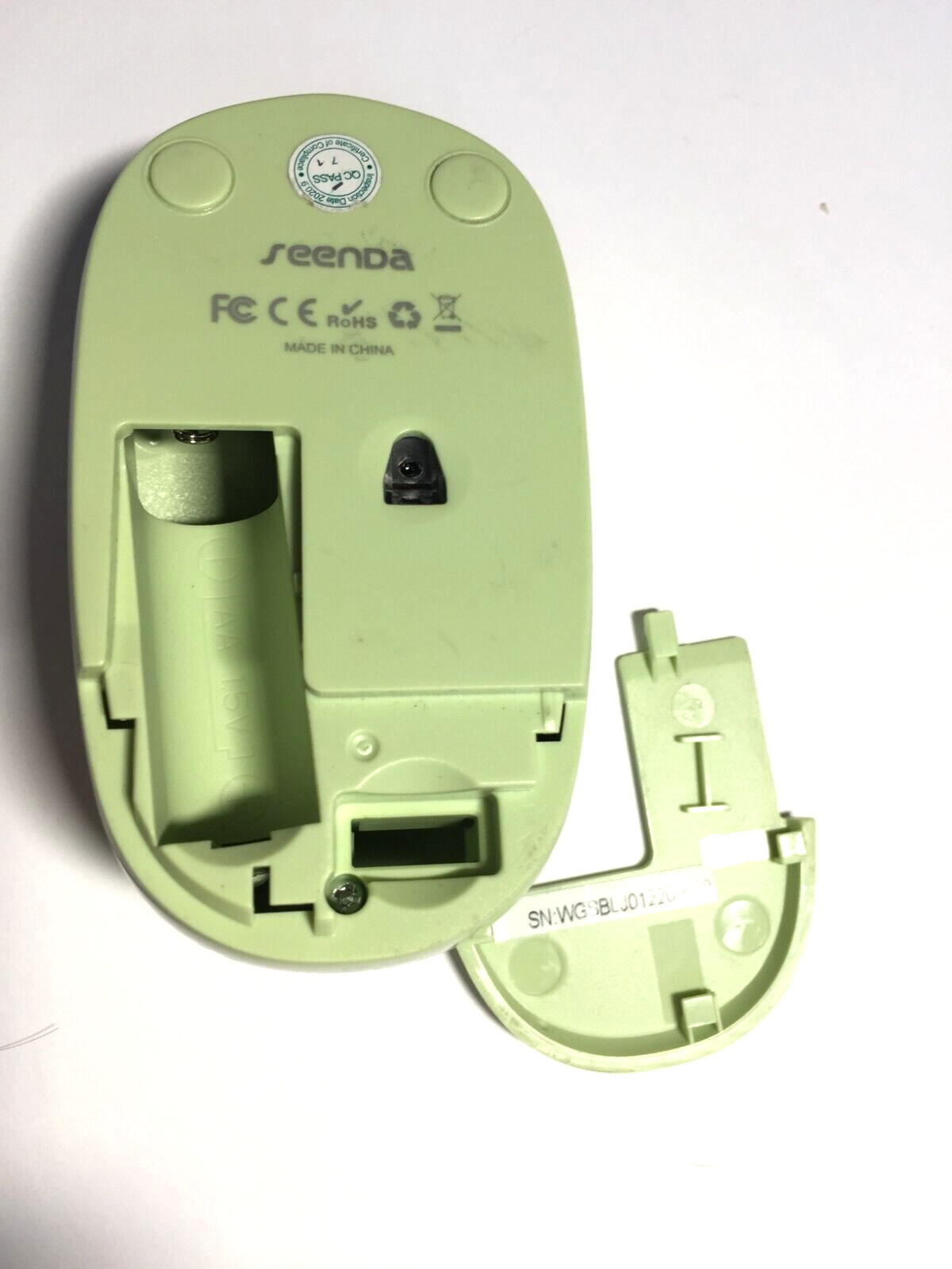 Seenda Noiseless Wireless Mouse with USB Receiver PC Laptop - Mint Green