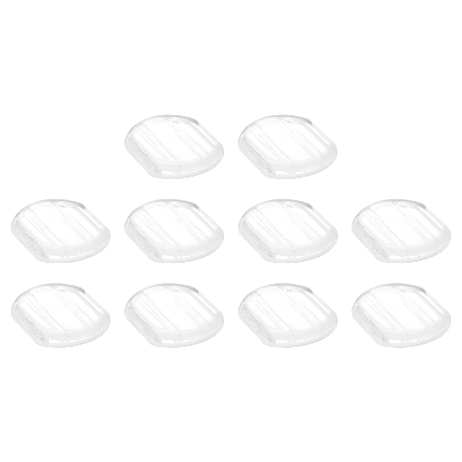 200pcs Earring Pads Silicone Comfort Clip-on Earring Backs (Clear15x12mm)
