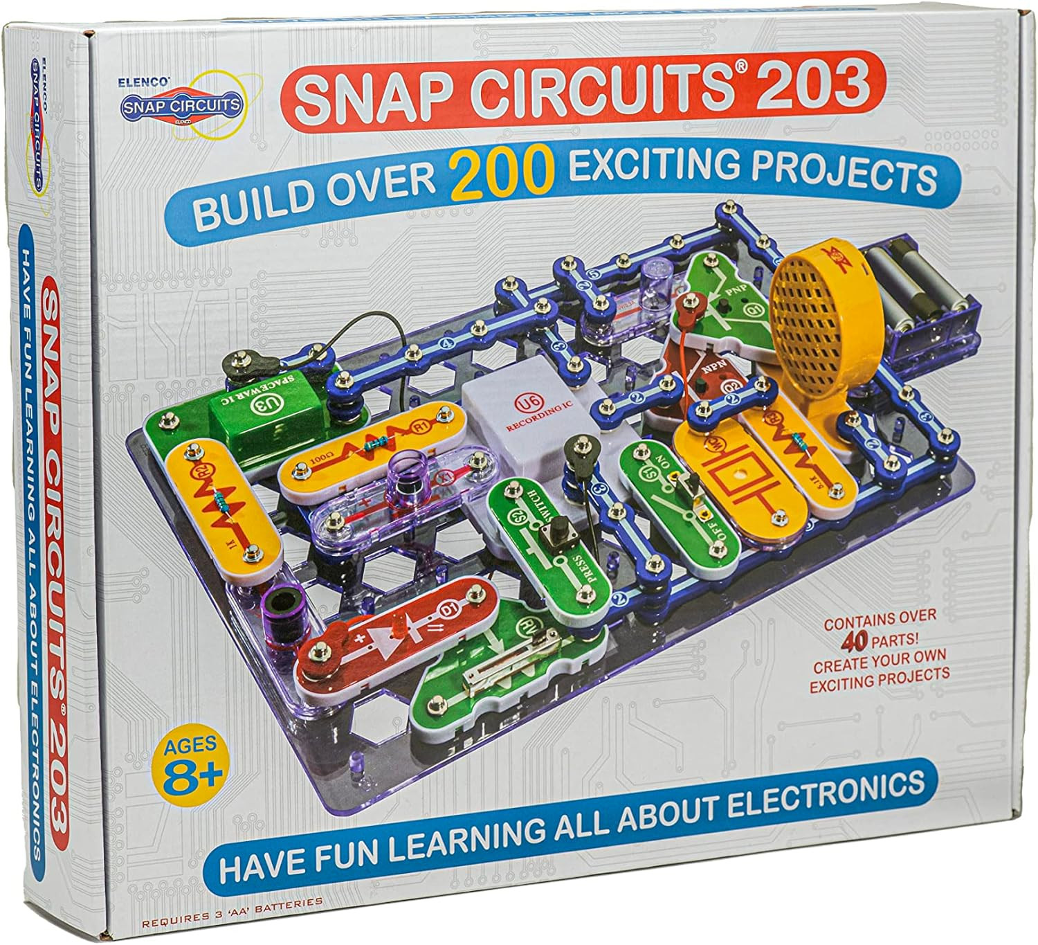 Snap Circuits 203 Electronics Exploration Kit | over 200 STEM Projects | Full Co