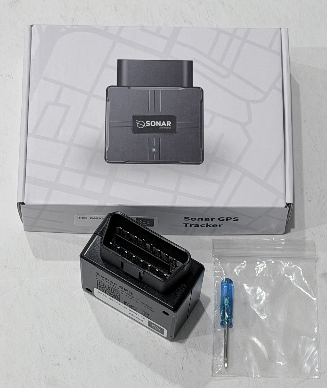 Sonar GPS Tracker Real-Time Location & Remote Engine Diagnostics LTE OBDII GNSS
