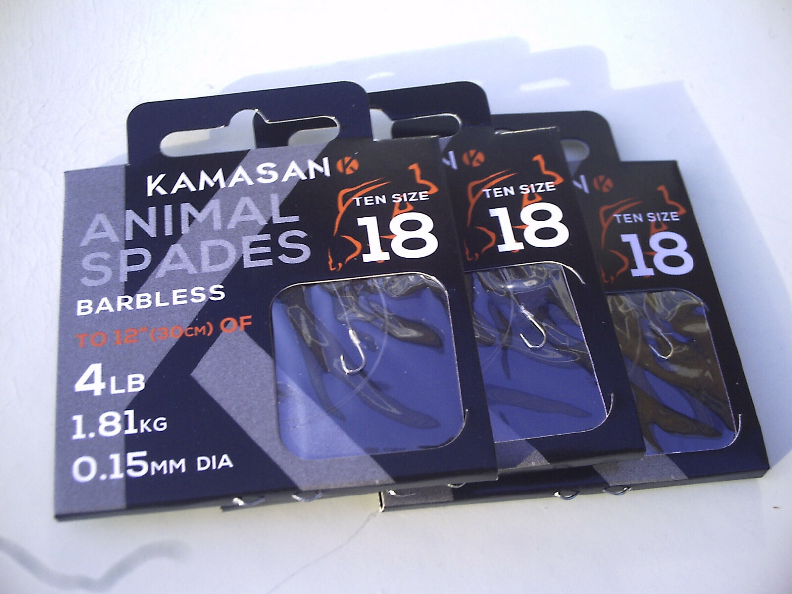 30 x Animal Barbless Hooks to Nylon. Sizes 18 to 4lb Line.Carp Barbel & Big Chub