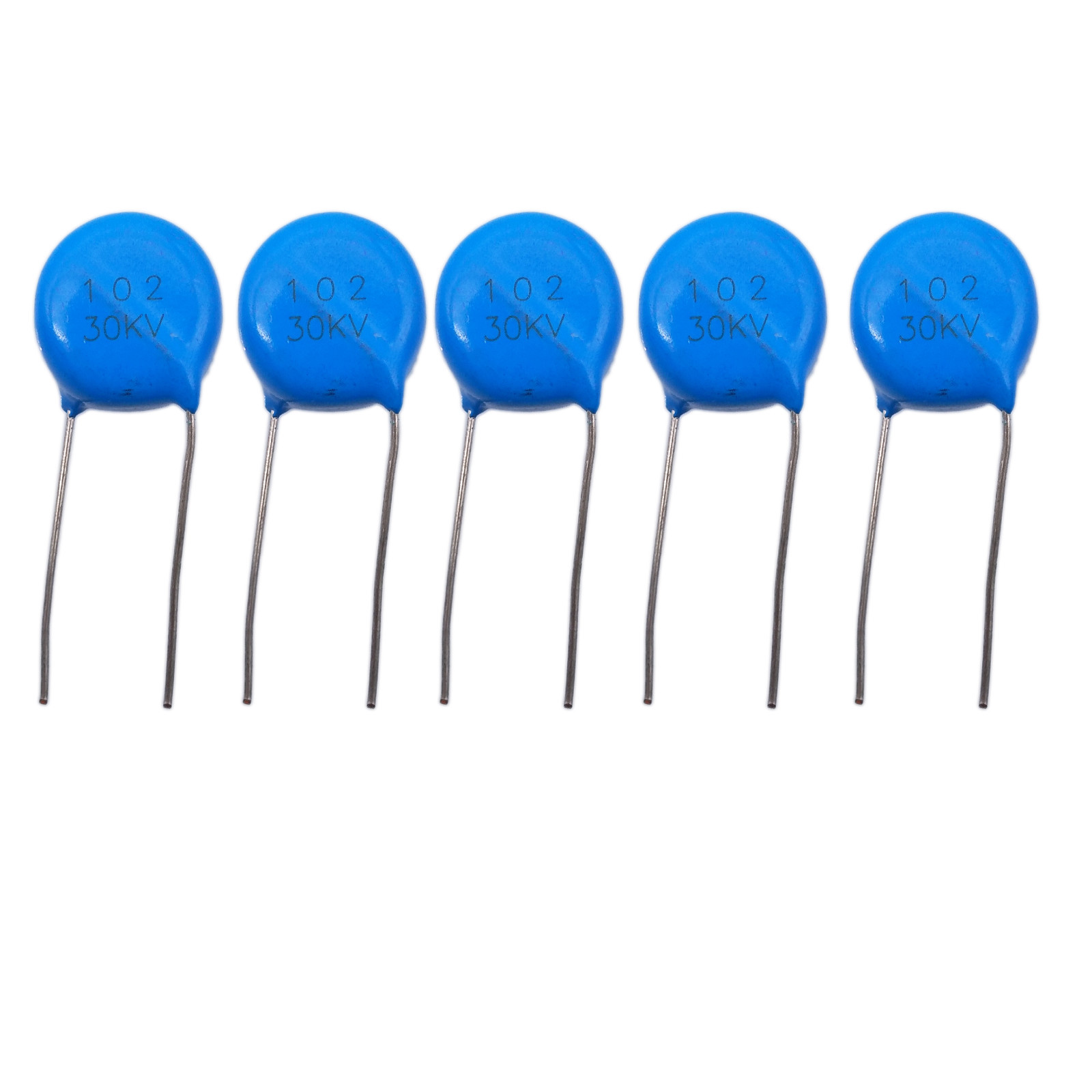 5pcs Ceramic Disc Capacitors 1000pf 1nf 0.001uf 102 30000V 30KV