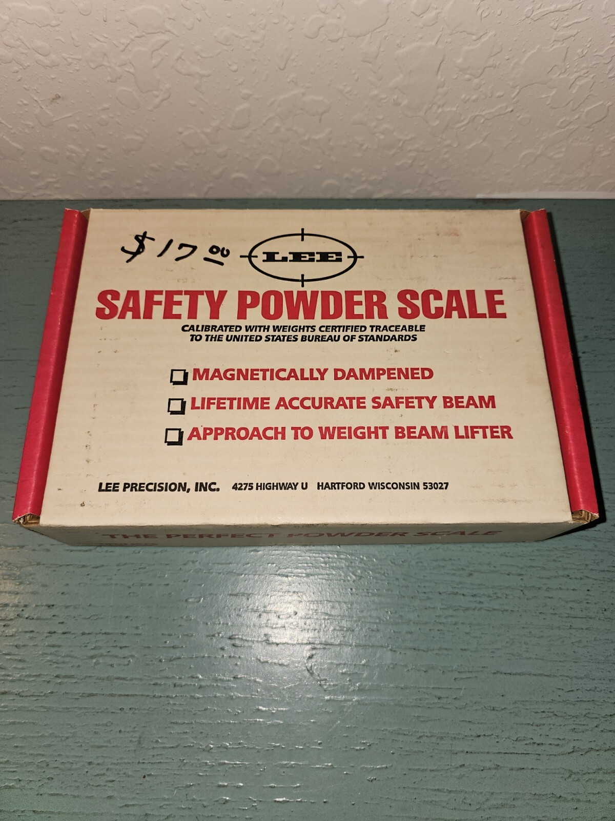 Vintage Lee Safety Powder Scale W/Original Box