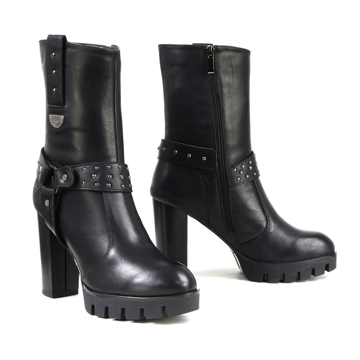 Milwaukee Leather MBL9303 Women's Classic Black Leather Casual Fashion Boots