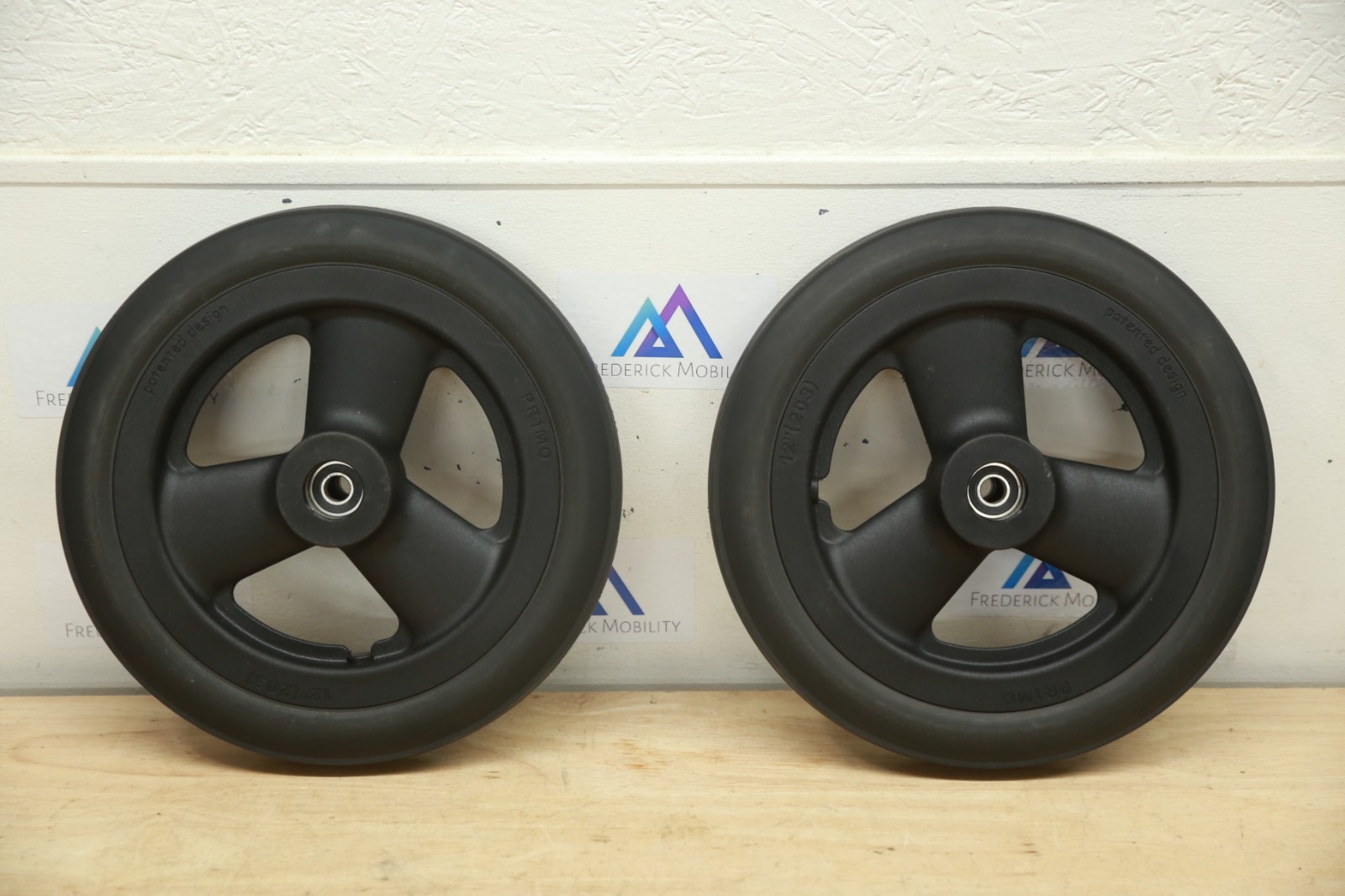 NEW 12" Mag Wheels Tires for Quickie & Ki Mobility Wheelchairs - 1/2" Axles 203