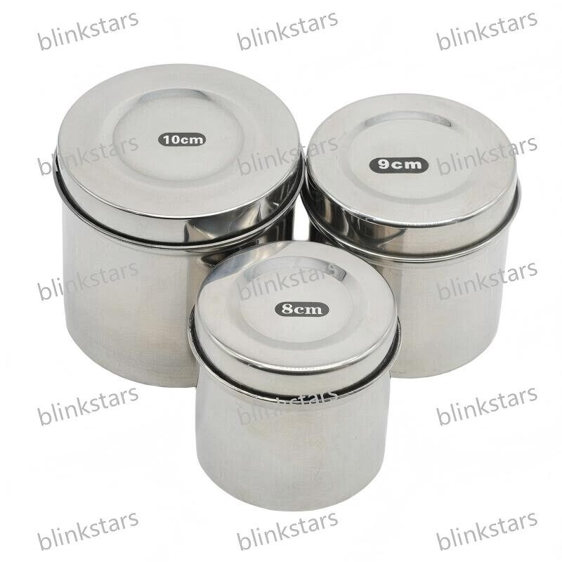 Dental Stainless Steel Container Canister Storage Cotton Ball Cup Organizer Case