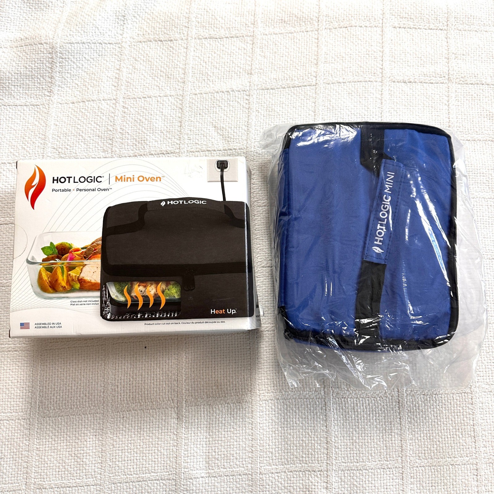 Hot Logic Mini Oven Portable Personal Food Warmer Blue Electric Lunch Box 120V