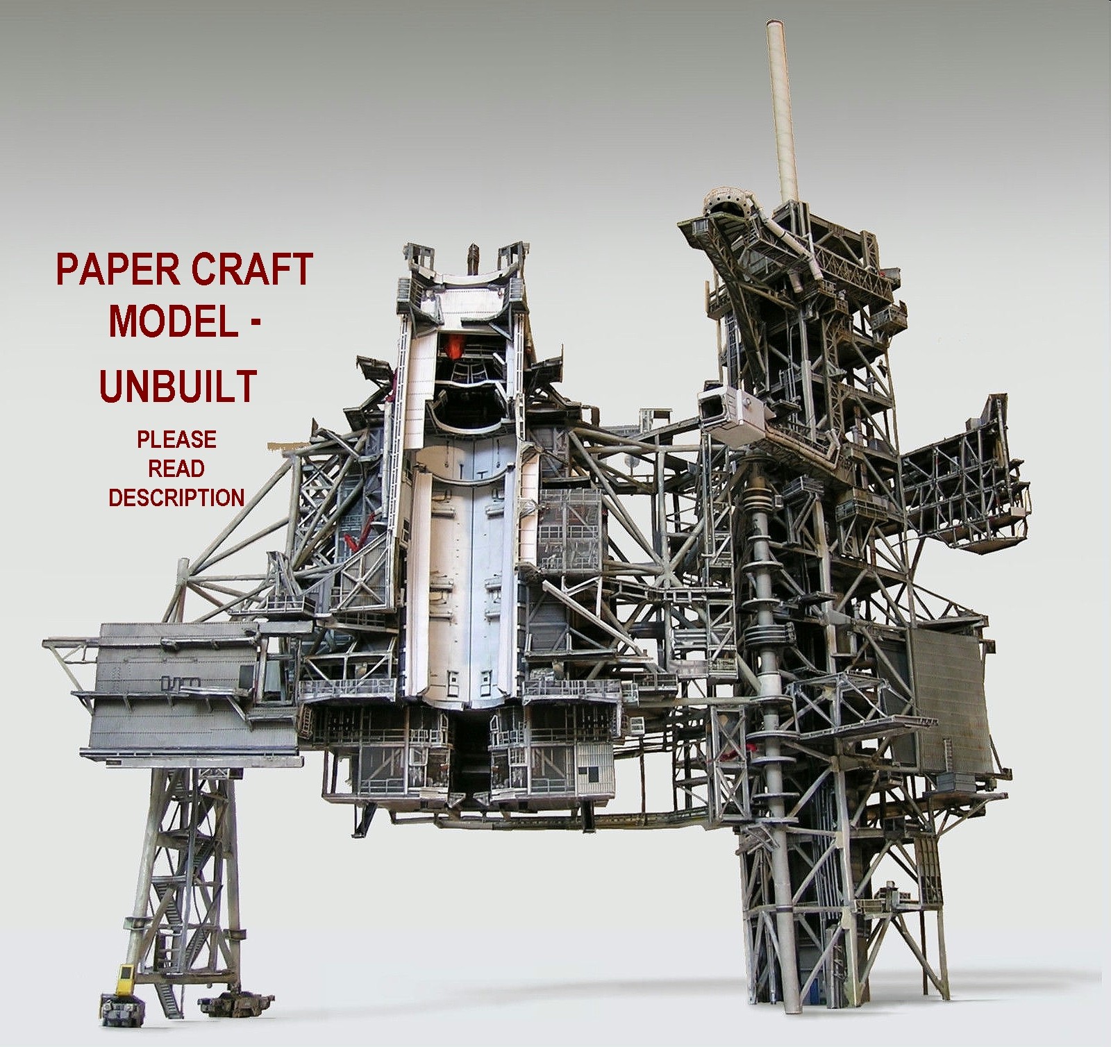 Space Shuttle Launch Pad Complex 39A 1:72 Craft Model Monogram w/Boosters READ