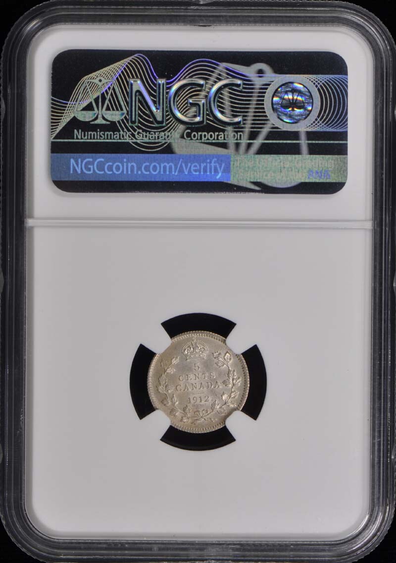 1912 CANADA 5C NGC MS62
