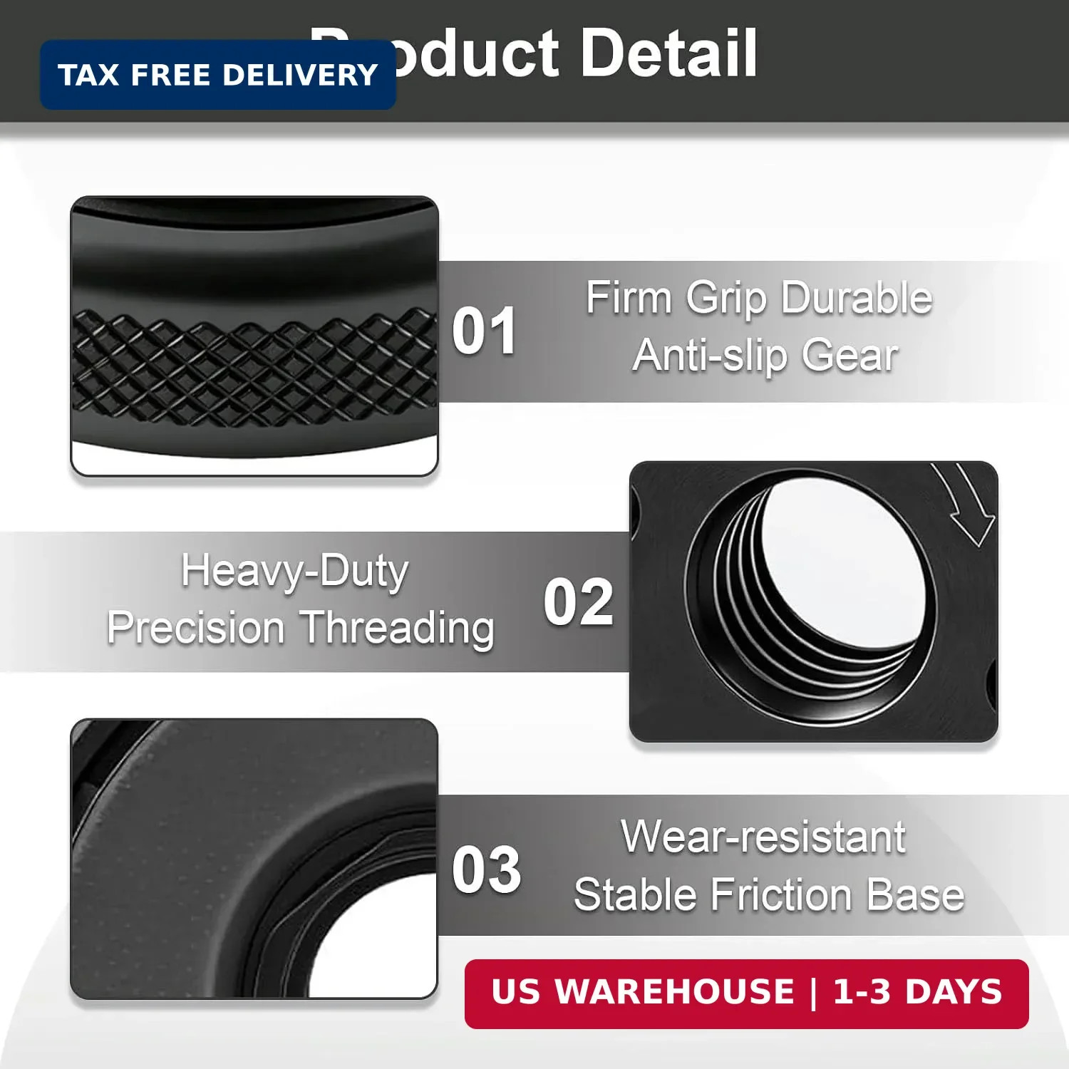 2-Pack 5/8"-11 Angle Grinder Flange Nuts, Tool-Free Quick Release Locking Kit. S