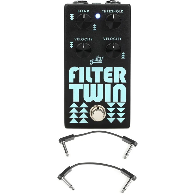 Aguilar Filter Twin V2 Dual Bass Envelope Filter Pedal with EBS Patch Cables