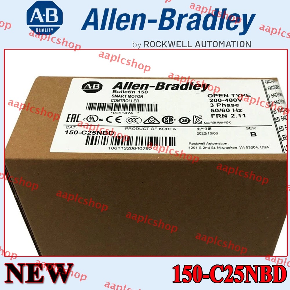 NEW IN BOX 150-C25NBD PLC-AB SMC-3 Smart Motor Controller 150C25NBD US