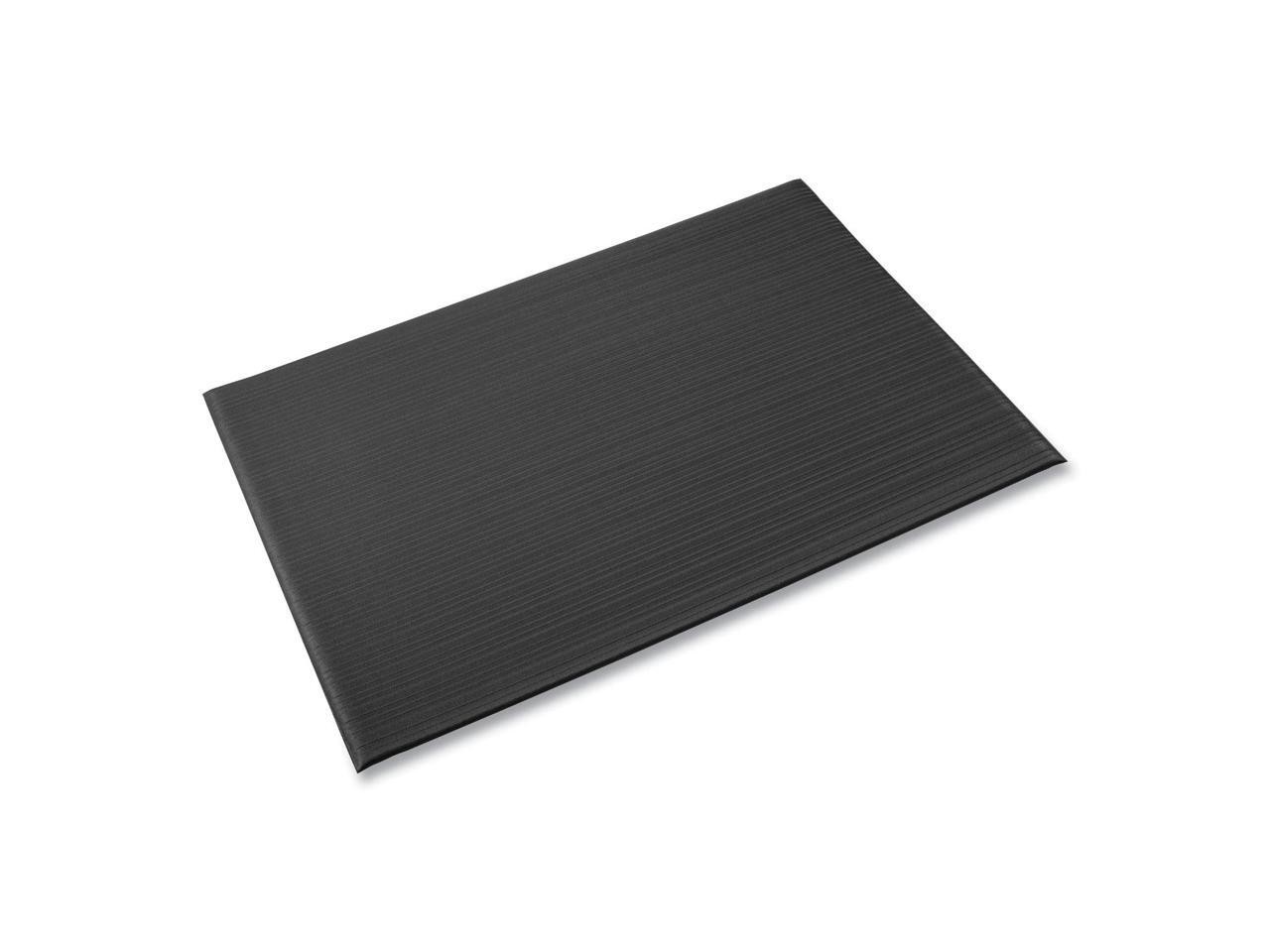Crown FL 3612BK Ribbed Vinyl Anti-Fatigue Mat - Rib Embossed Surface - 36 x 144