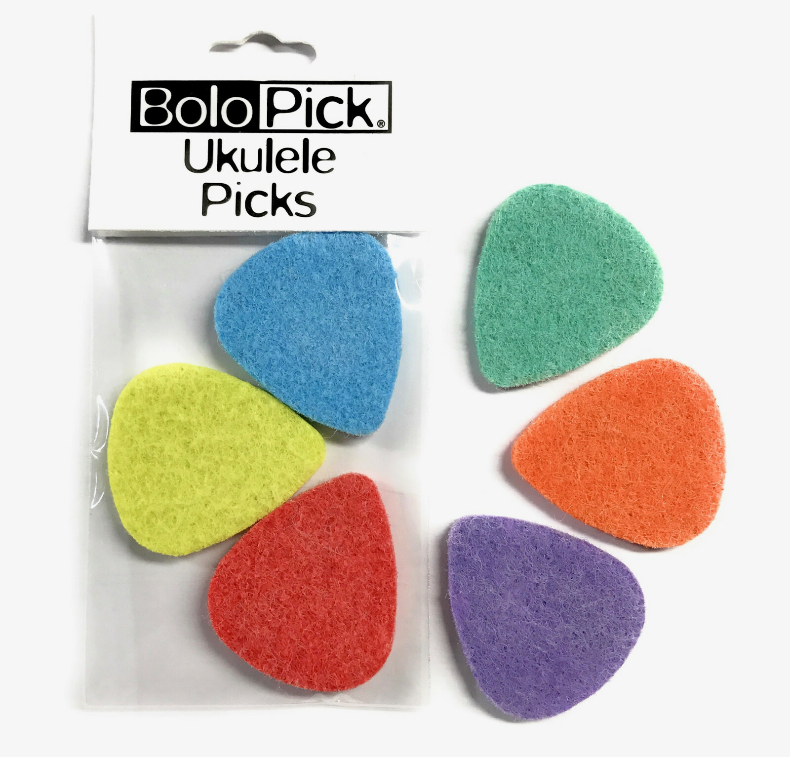 BoloPick Felt Pick for Ukulele 6 Pack Bright and Pastel
