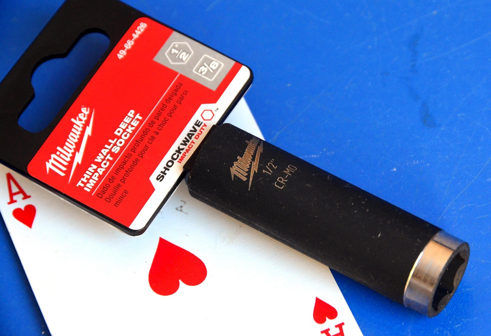 Milwaukee Tool 3/8" drive 1/2" Thin wall Deep 6-point Impact Socket 49-66-44 NEW
