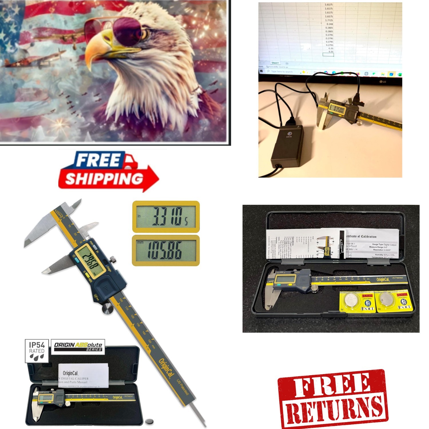 Durable 0-6" Digital Caliper with Inch & Metric Modes for Engineering and Design
