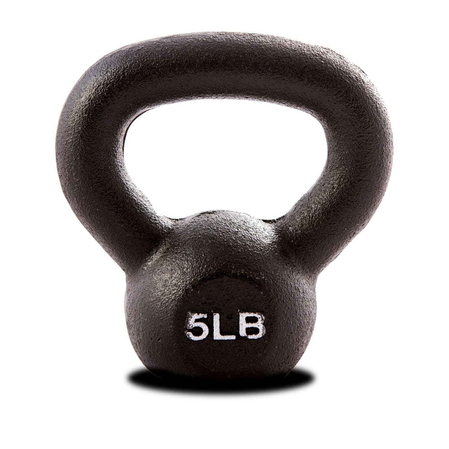 York Barbell Kettlebell Weights – 5 LB Cast Iron Kettlebells with Matte Black