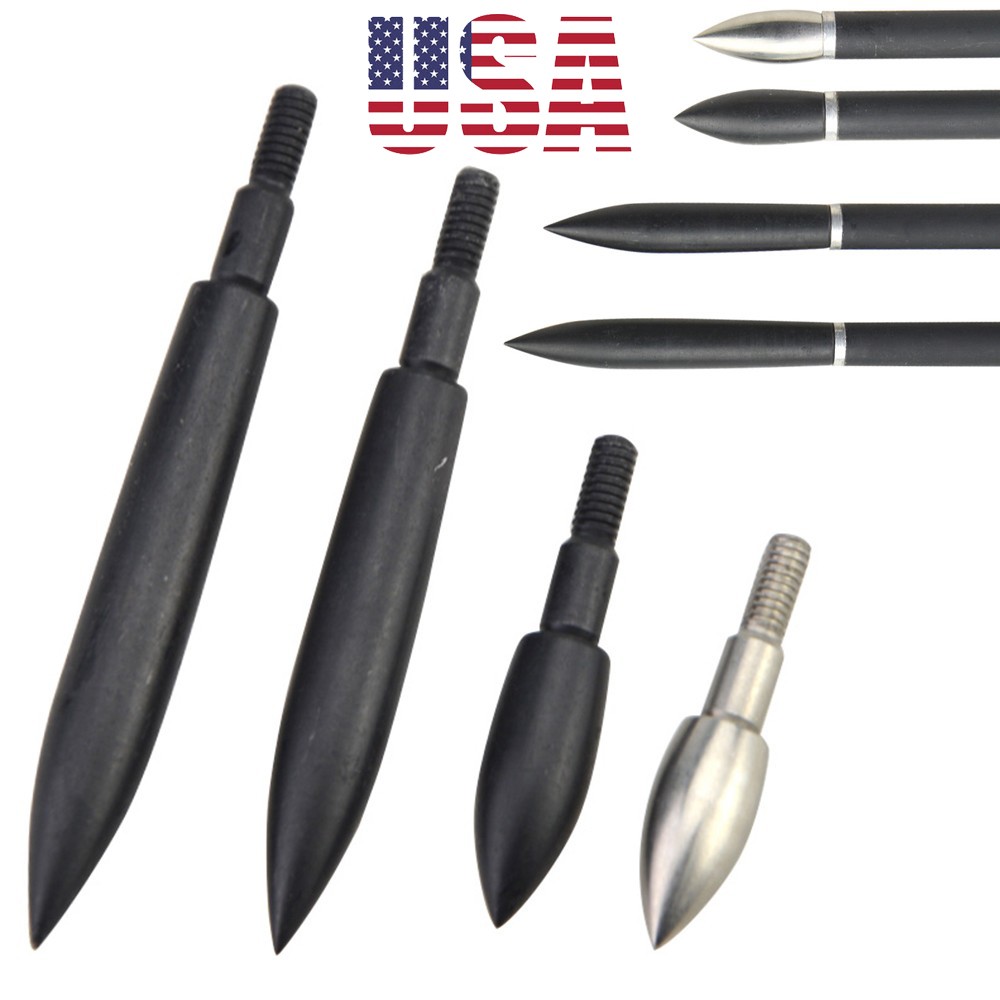 12pcs Arrowheads Broadheads Points Tips 100-350gr Target Archery Arrows Shooting