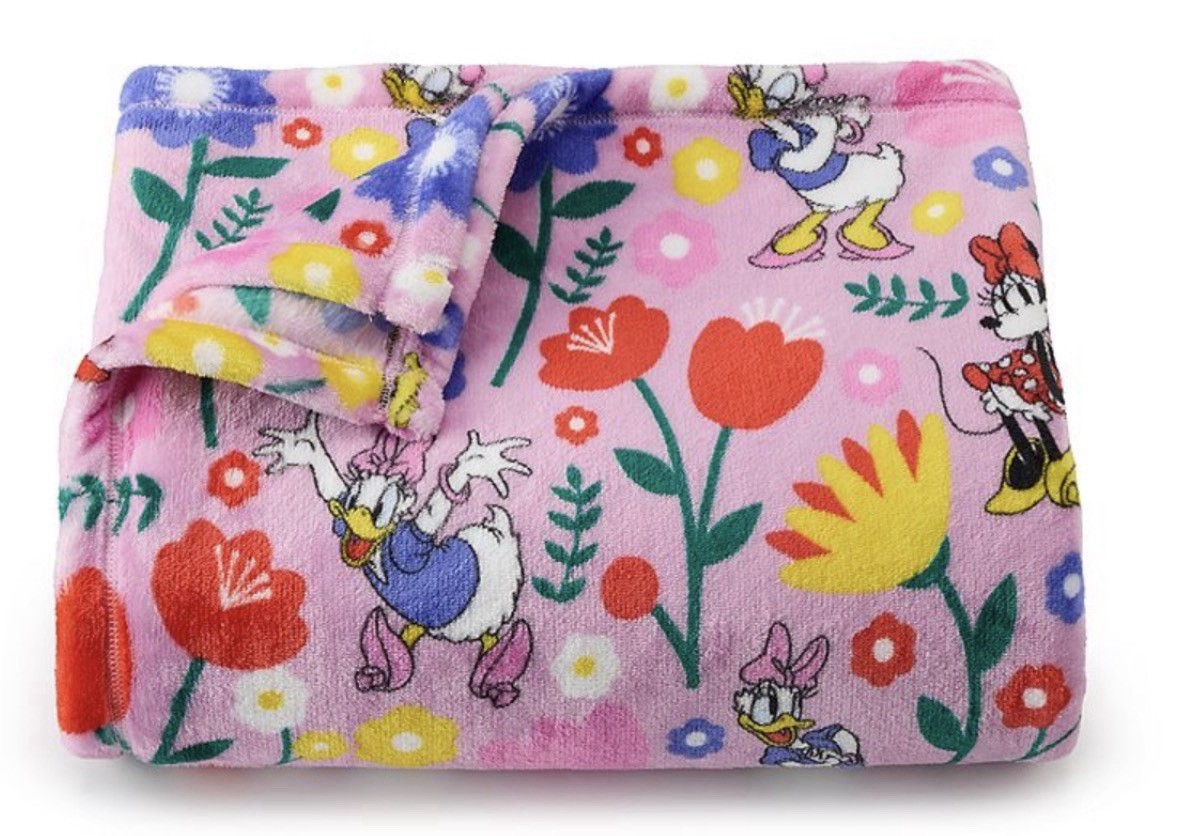 Disney MINNIE & DAISY Pink Floral 5x6' Oversized THROW BLANKET The Big One® NEW!