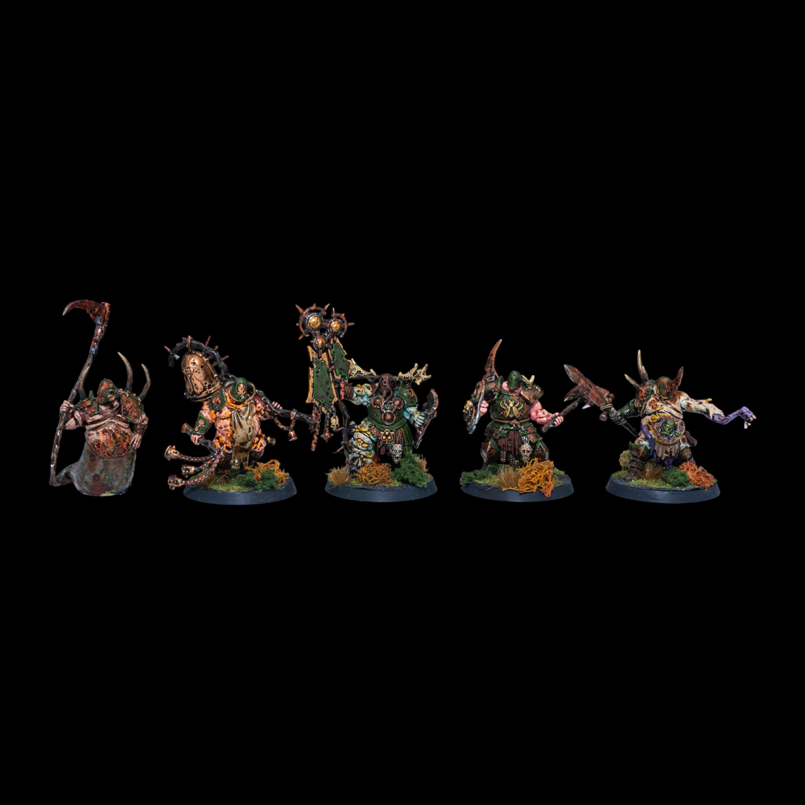 Well Painted Putrid Blightkings Maggotkin of Nurgle Age of Sigmar Warhammer