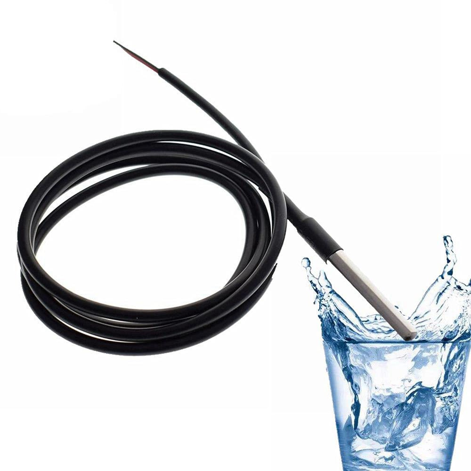 2 Pack Temperature Sensor Module Kit with Waterproof Stainless Steel Probe, T...